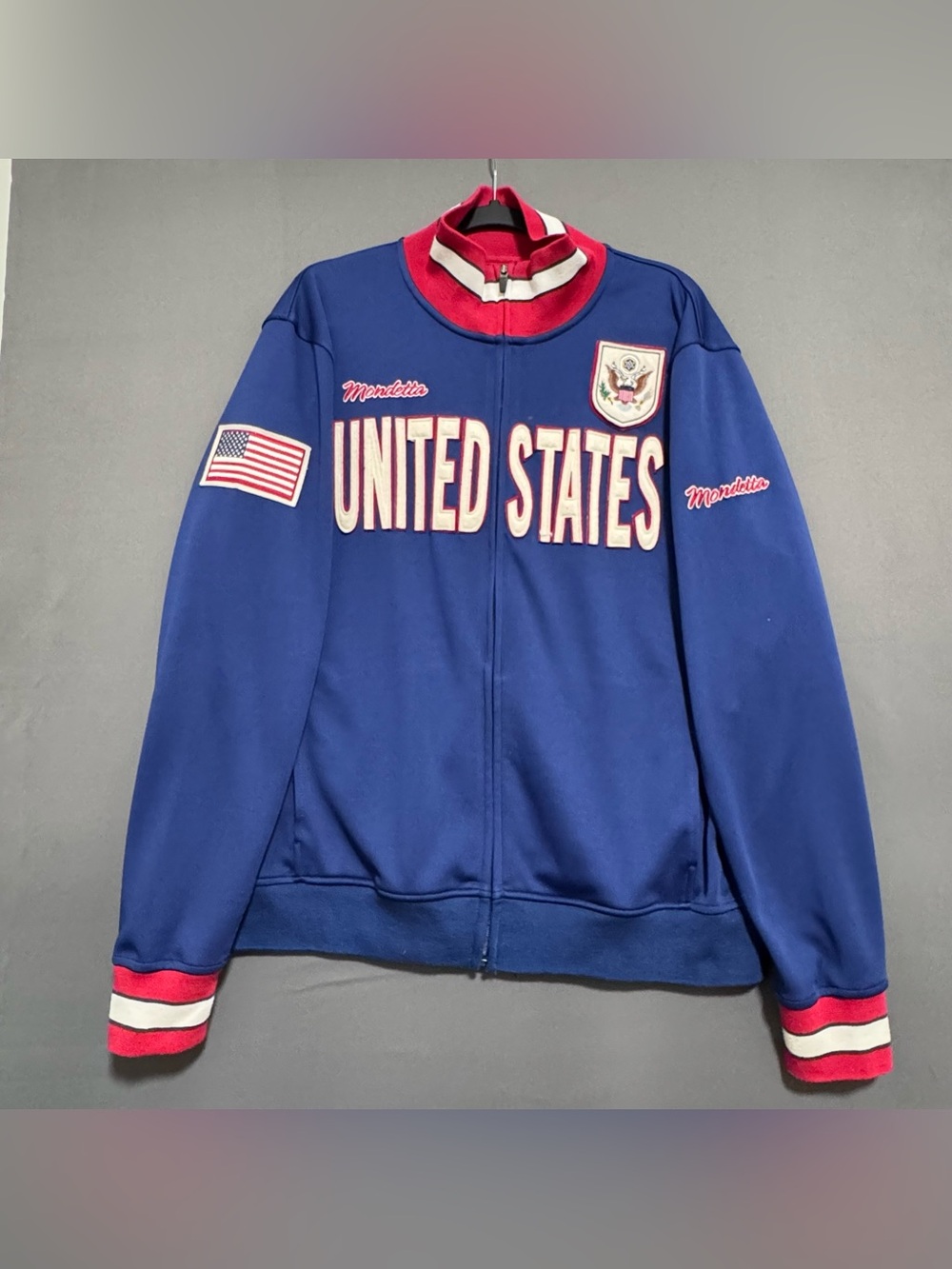 Vintage Modetta United States Jacket Size XL USA Flag Eagle Patch